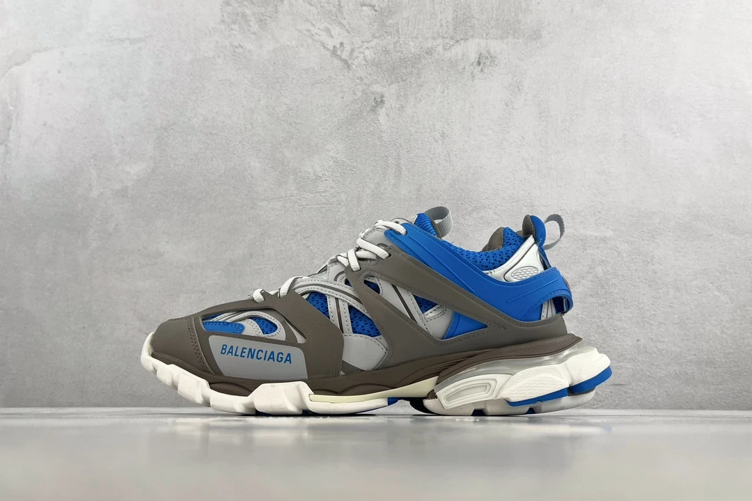Balenciaga Defender Sneaker Blue Grey White Luxury Trail Shoe