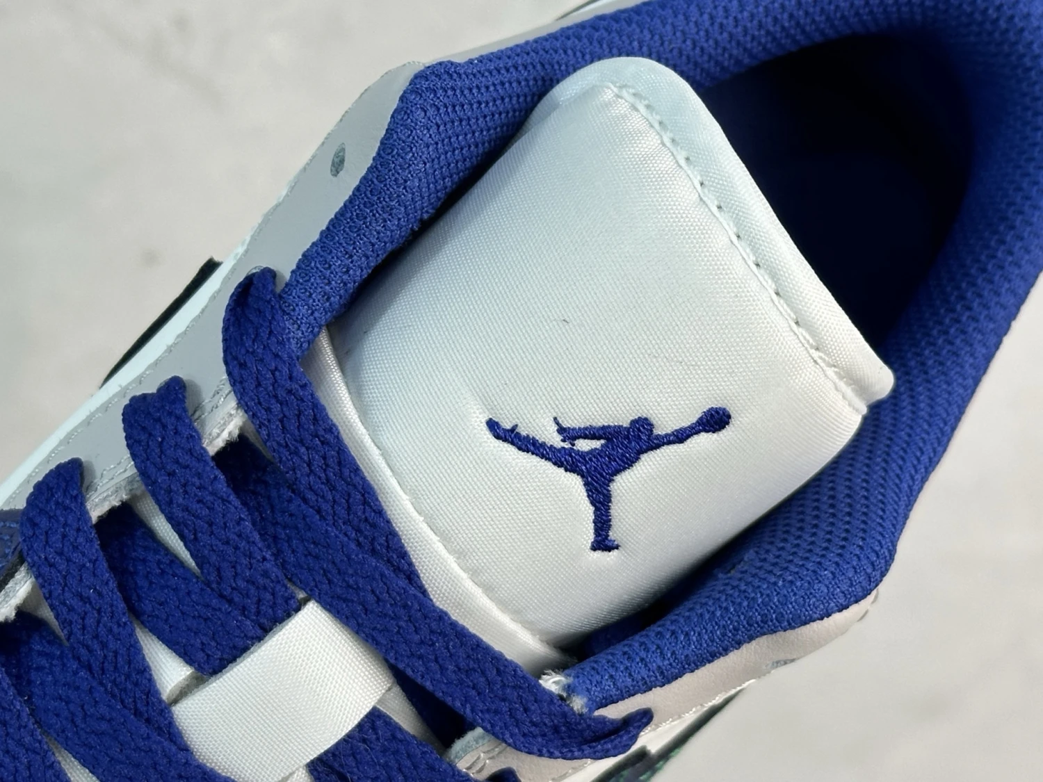 Air Jordan Low – Royal Blue, Emerald Green & White Sneakers