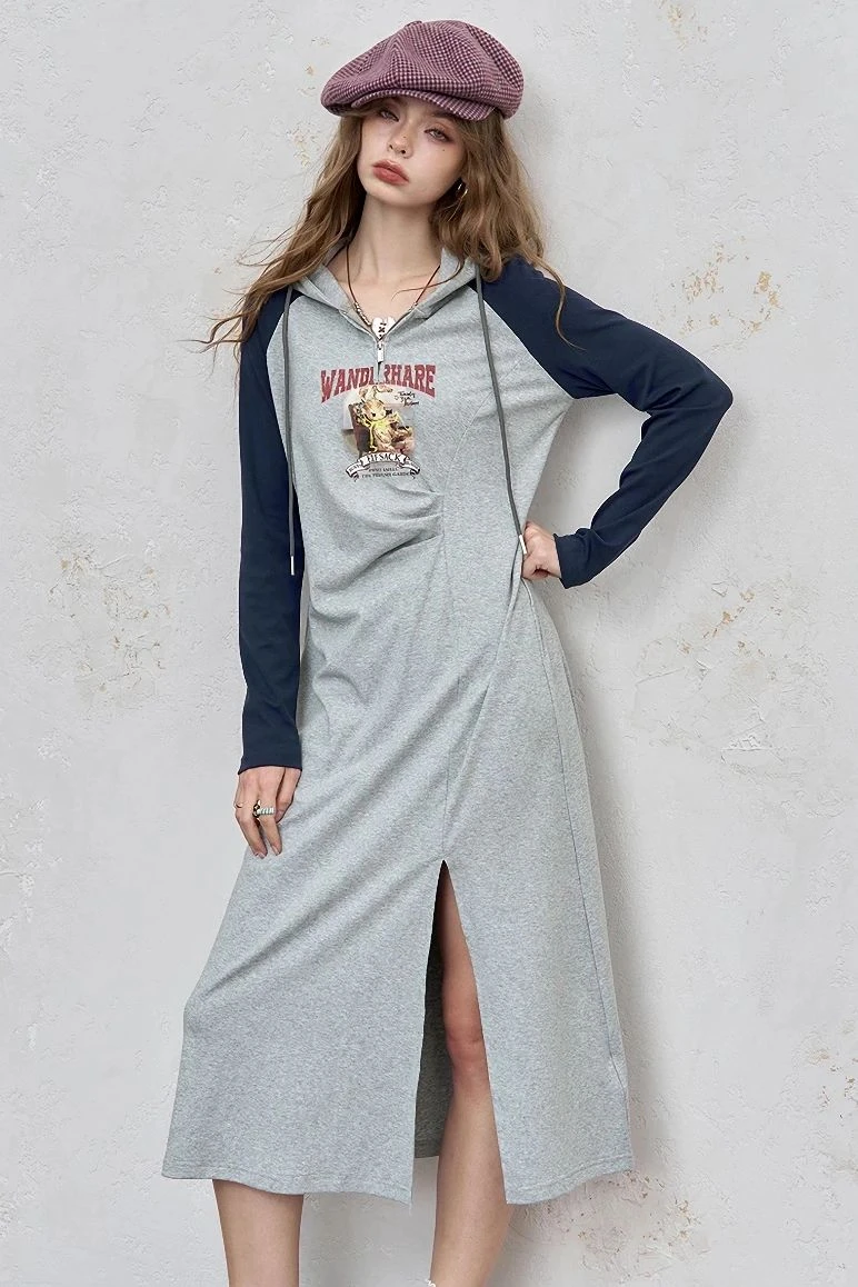Women’s Collar A-Line Mini Tee Dress with Waist Tie