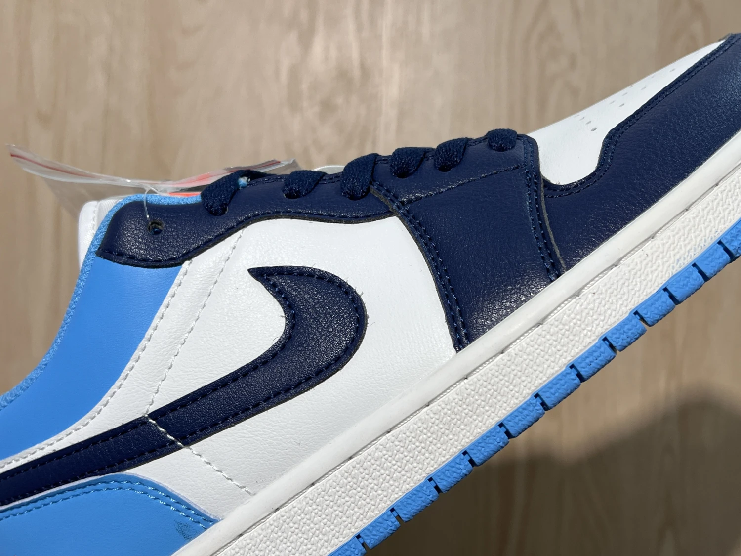 Air Jordan 1 Low Navy Blue & Ice Blue Sneaker – Premium Edition