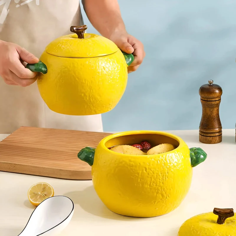 Lemon Ceramic Soup Bowl