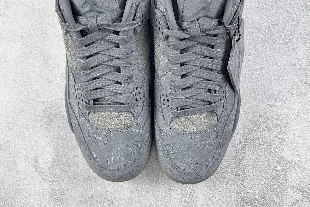 Air Jordan 4 Retro Sneakers – Shadow Grey Embroidered Edition