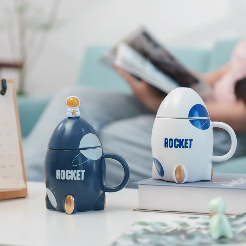 Cartoon Rocket Ceramic Mug