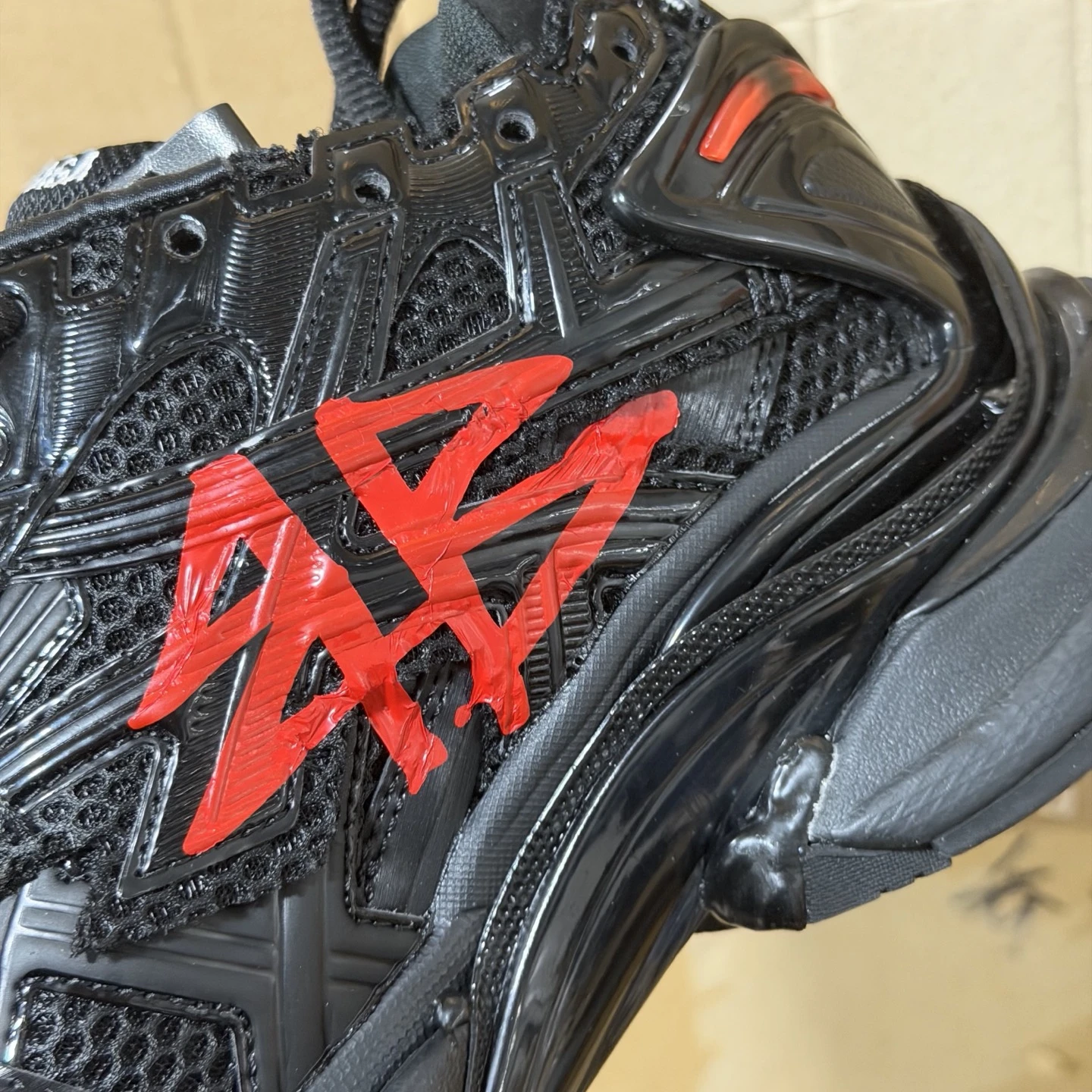 Balenciaga Track Sneaker – Black Red Graffiti Edition