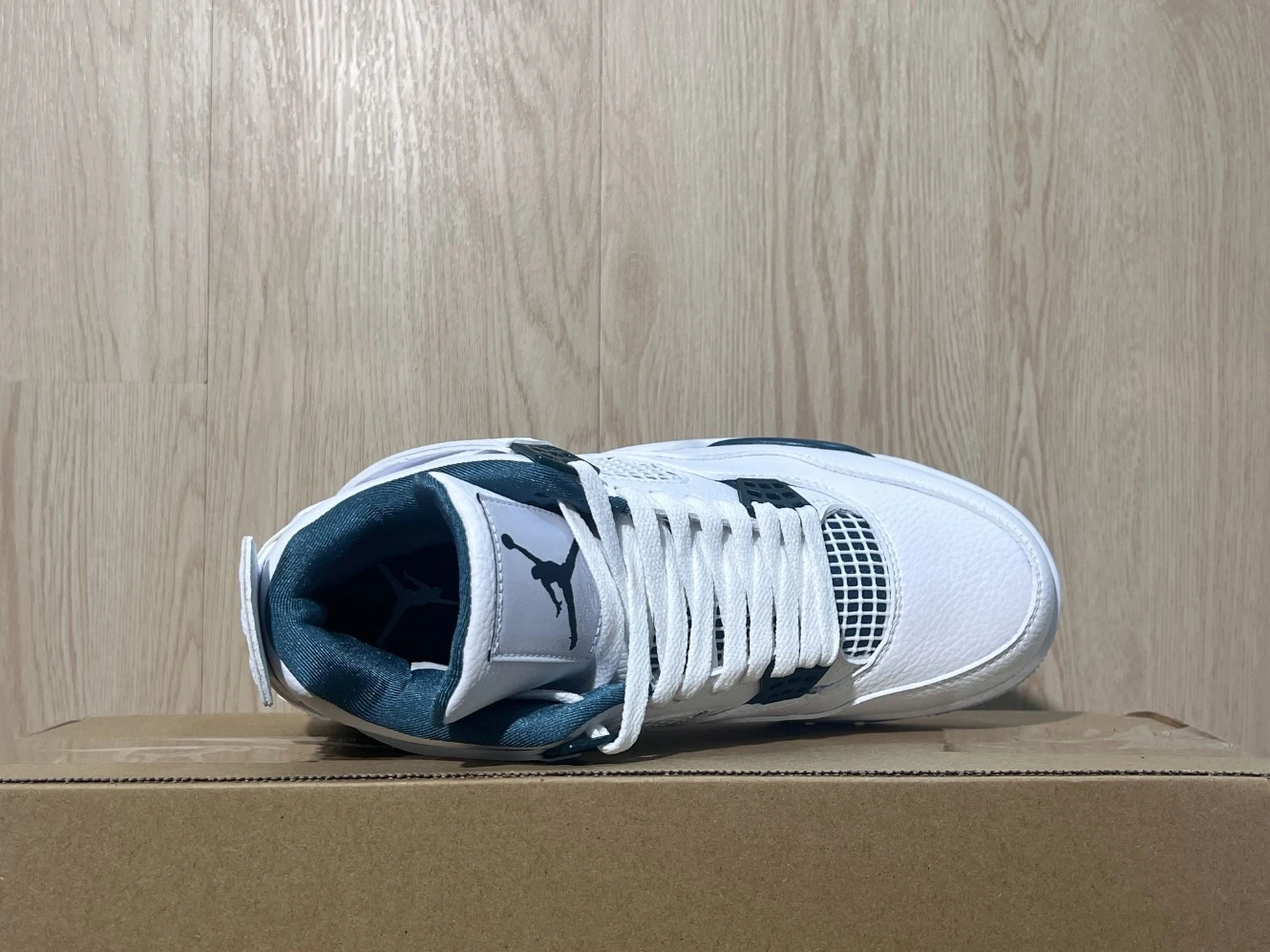 Nike Air Jordan 4 Retro White, Grey & Black Sneakers