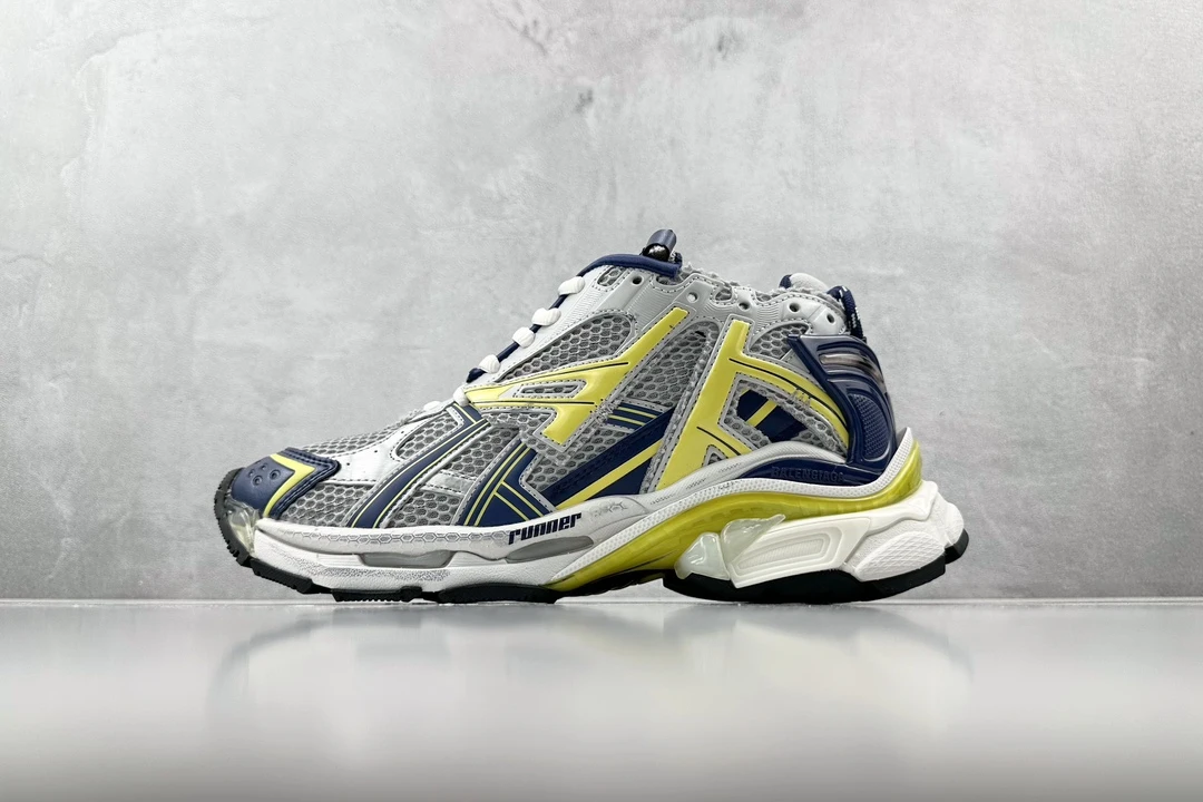 Balenciaga Runner Grey Navy Yellow Designer Sneaker