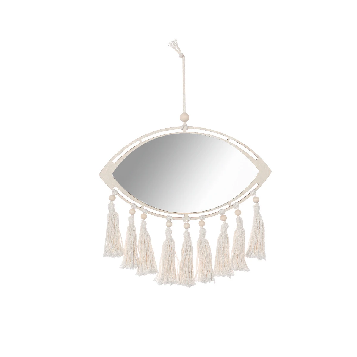 Boho Evil Eye Macrame Mirror