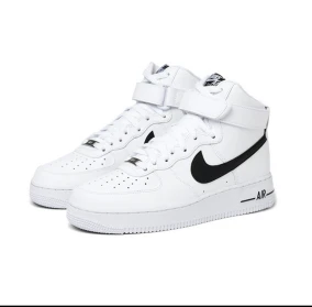 Nike Air Force 1 Mid '07 White Black Swoosh Sneakers