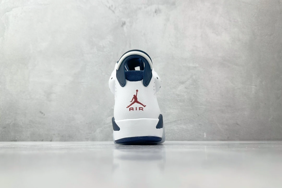 Air Jordan 6 "White Navy" Premium Basketball Sneakers