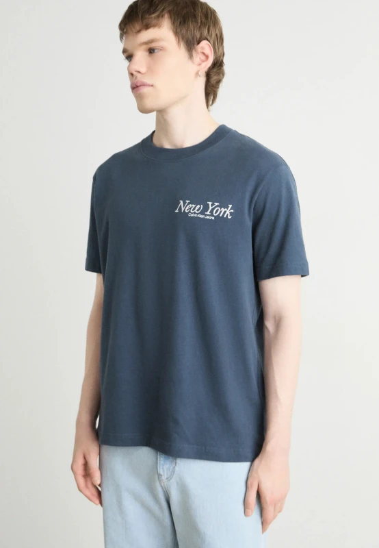 Calvin Klein Jeans Men's Blue Cotton T-Shirt – Fall/Winter Classic