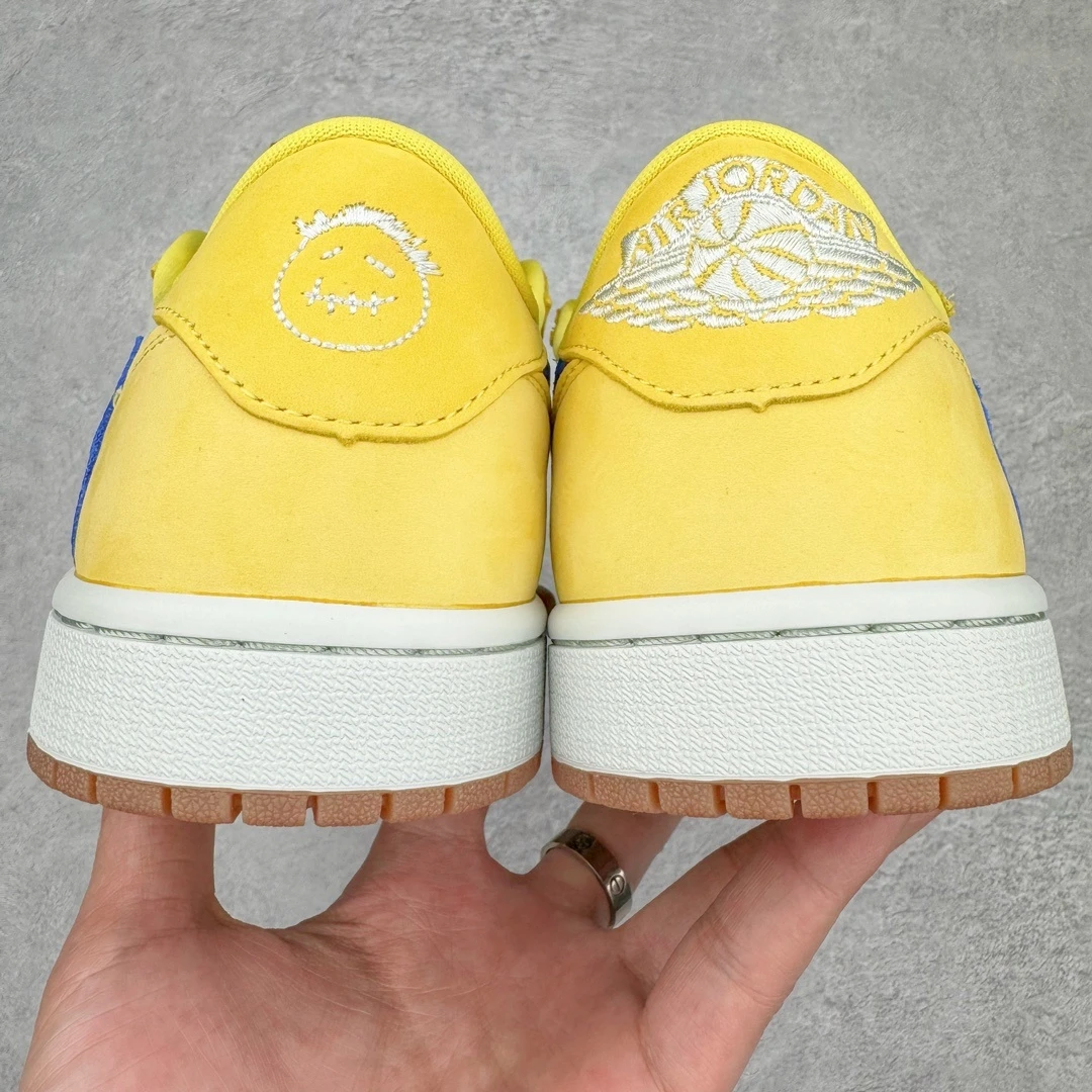 Nike Air Jordan 1 Low "Yellow/White/Royal Blue" Lifestyle Sneakers