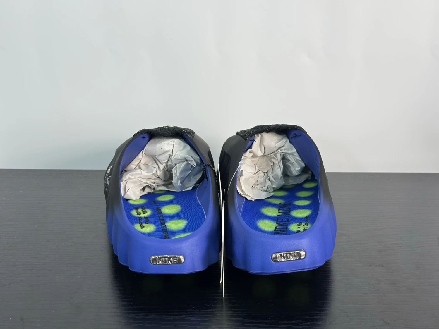 Nike Comfort Slides – Black & Royal Blue