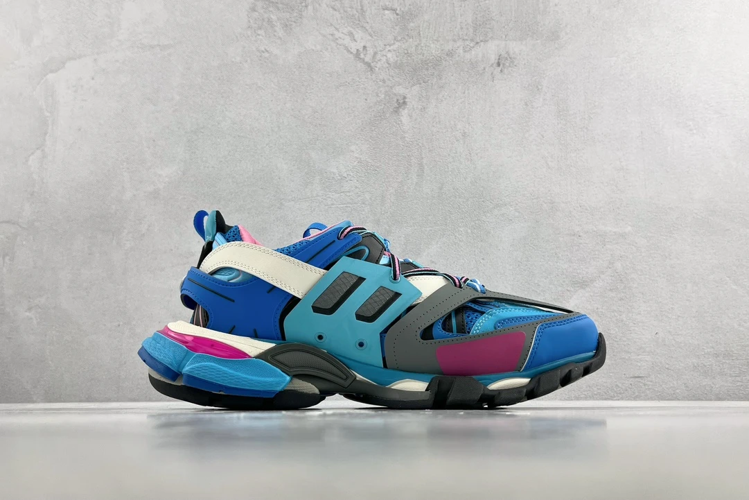 Balenciaga Track Sneaker – Electric Blue & Pink Edition