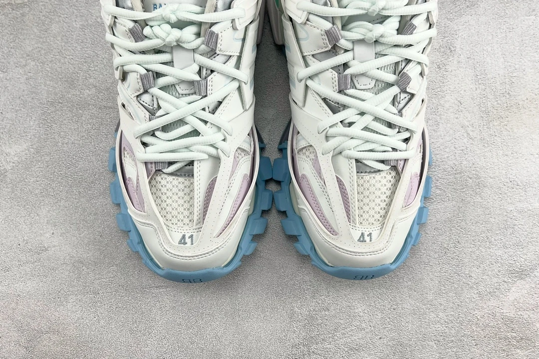 Balenciaga Track Sneaker – White, Ice Blue & Lavender Edition