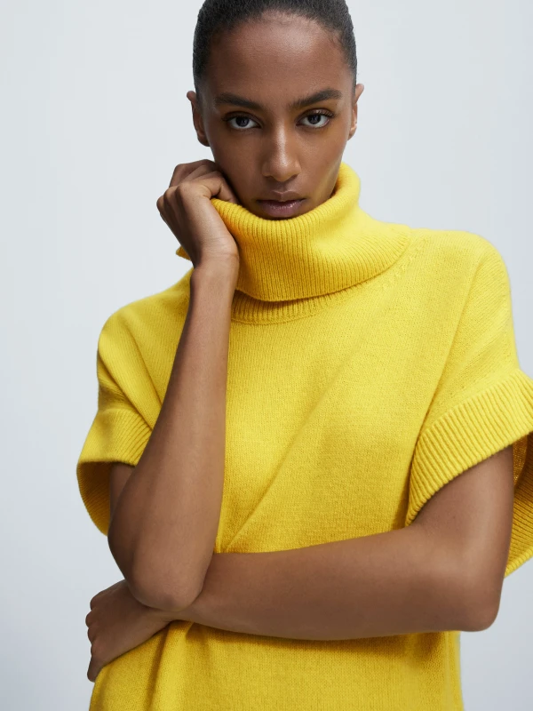 Winter Long Wool-Blend Casual Turtleneck Dress for Women