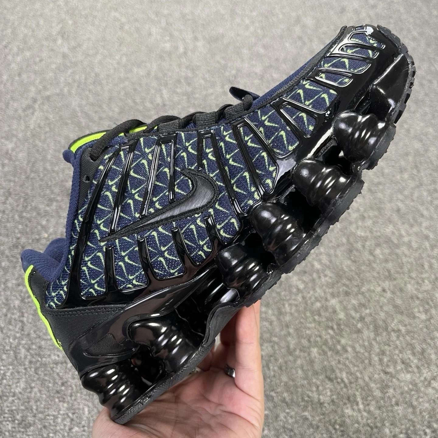 Nike Shox TL – Midnight Navy, Black & Volt Green