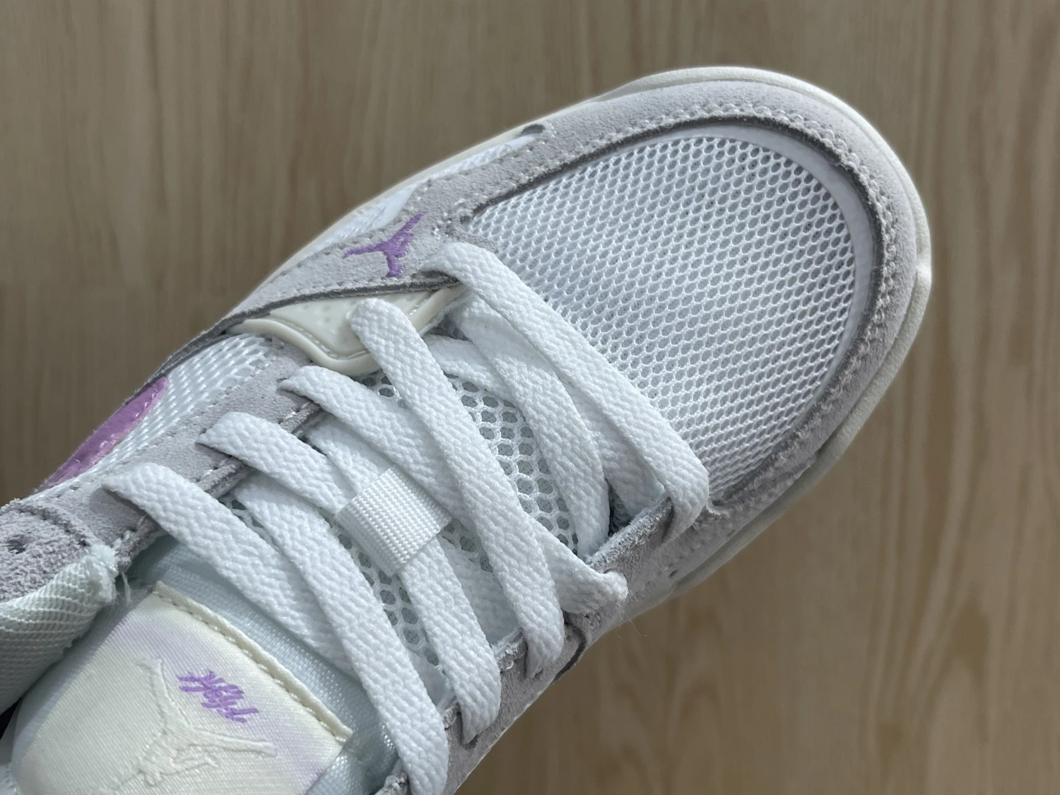 Nike Air Jordan White Lavender Mesh Lifestyle Sneaker