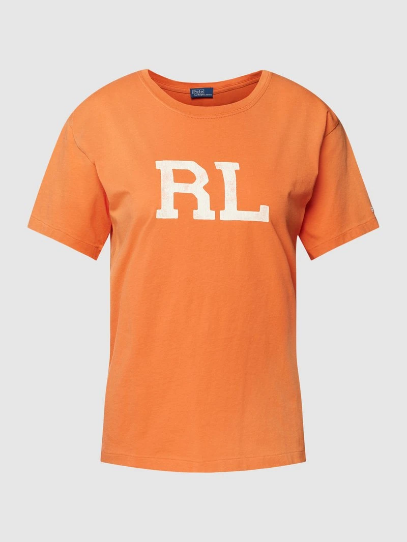 Polo Ralph Lauren Women's Orange Print Cotton T-shirt – Spring/Summer Collection