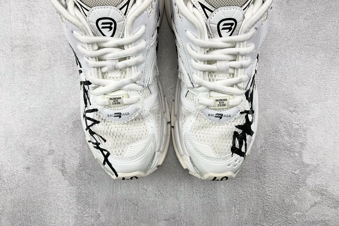 Balenciaga 3XL White Black Graffiti Designer Sneaker