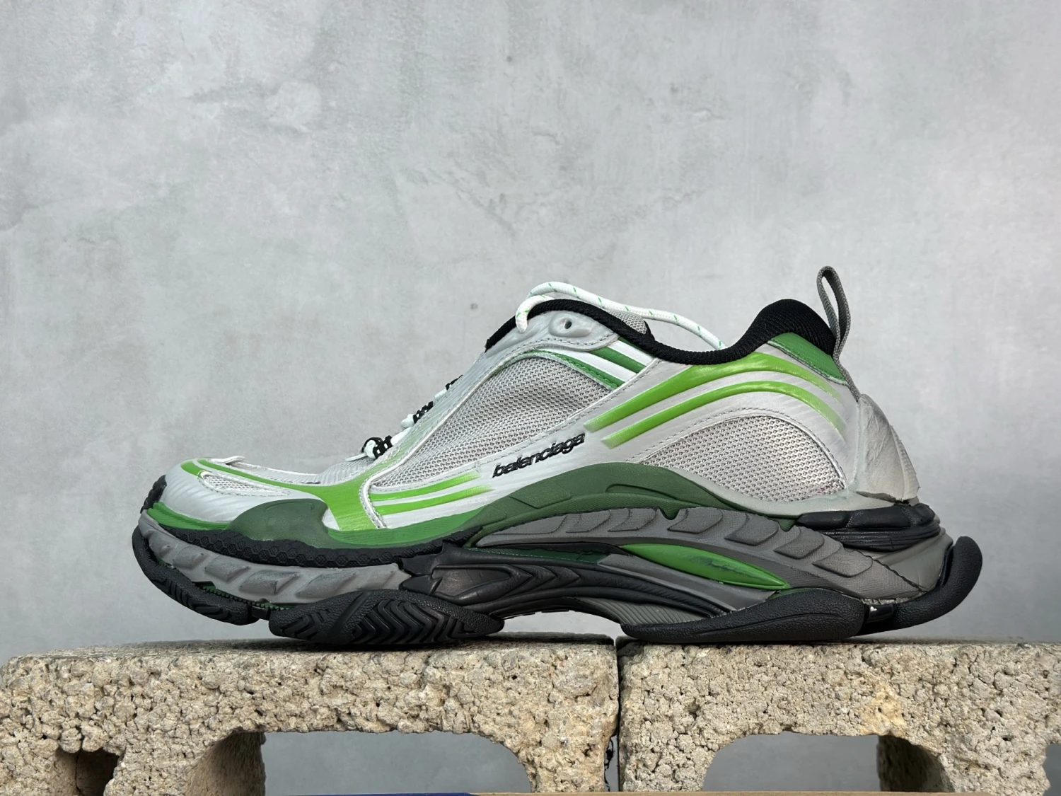 Balenciaga Triple S Grey Green Luxury Designer Sneaker