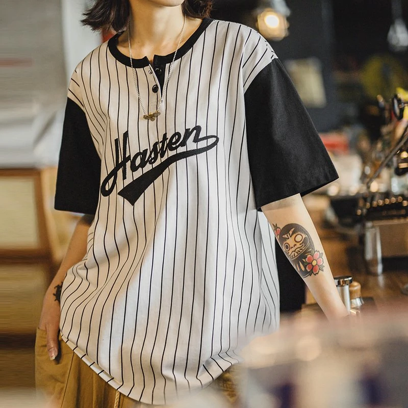 Women's Striped Baseball Tee