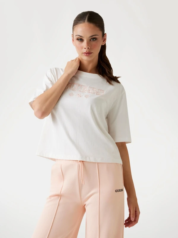 Guess Active Women's White Oversized Logo T-Shirt