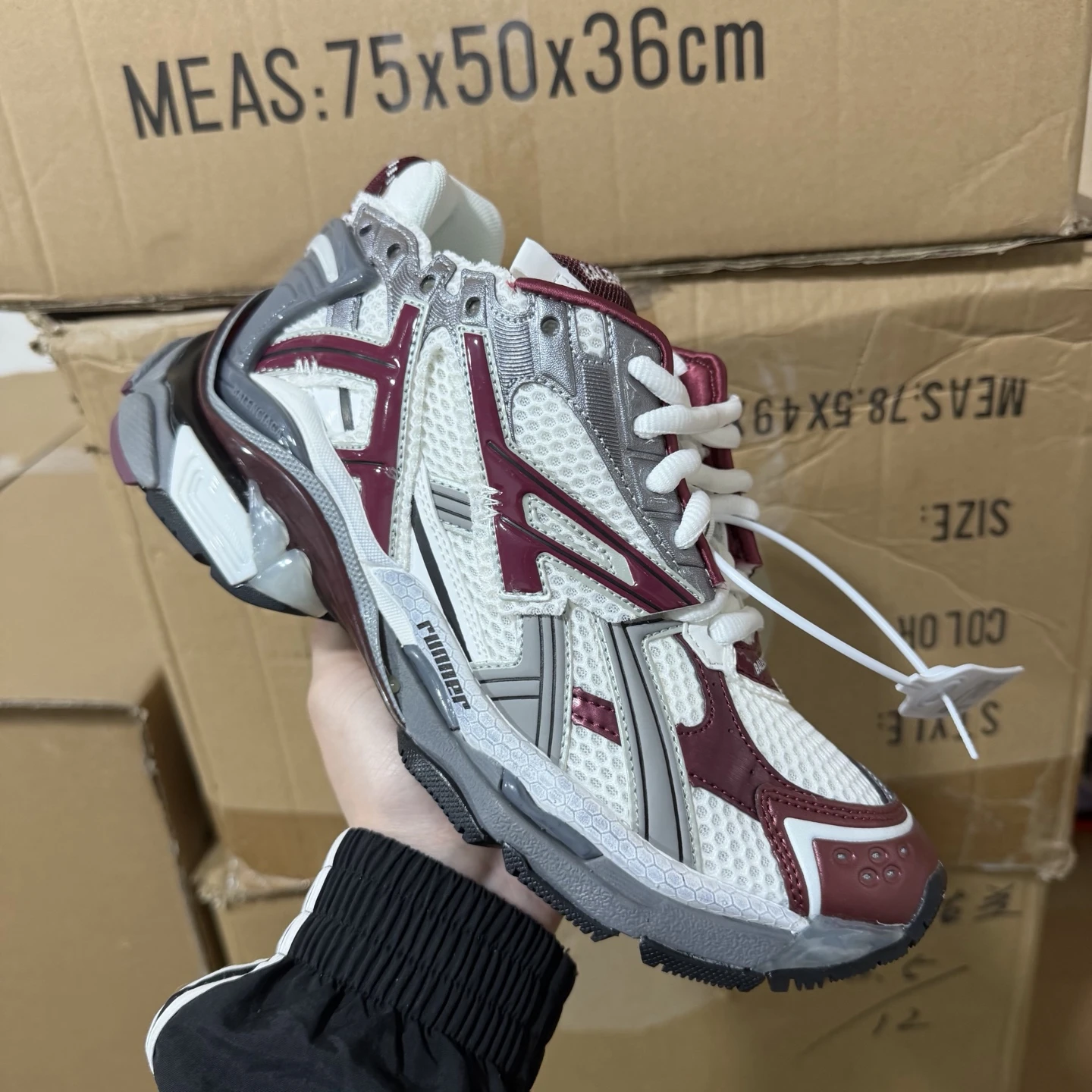 Balenciaga Track Rainbow Pastel Sneaker – White, Pink, Lavender & Neon Yellow
