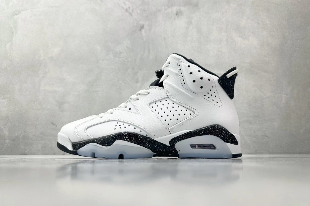 Air Jordan 6 "White Black" Premium Basketball Sneakers