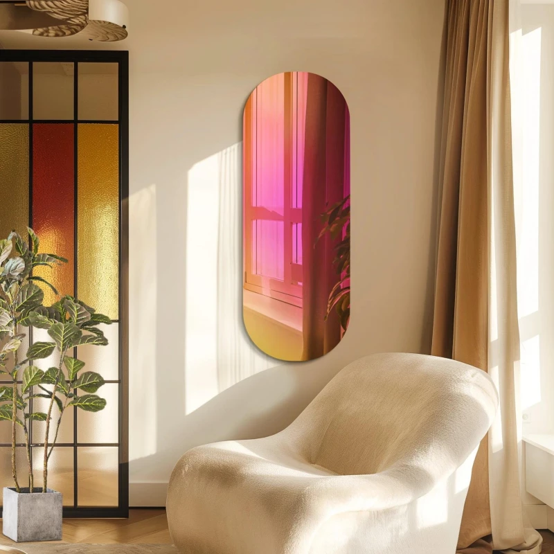 Oval Rainbow Wall Mirror