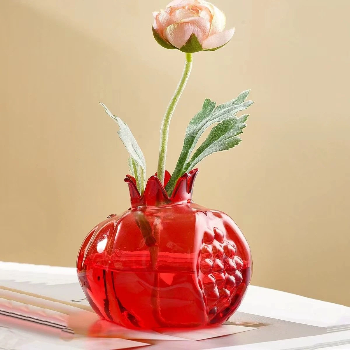 Pomegranate Glass Vase