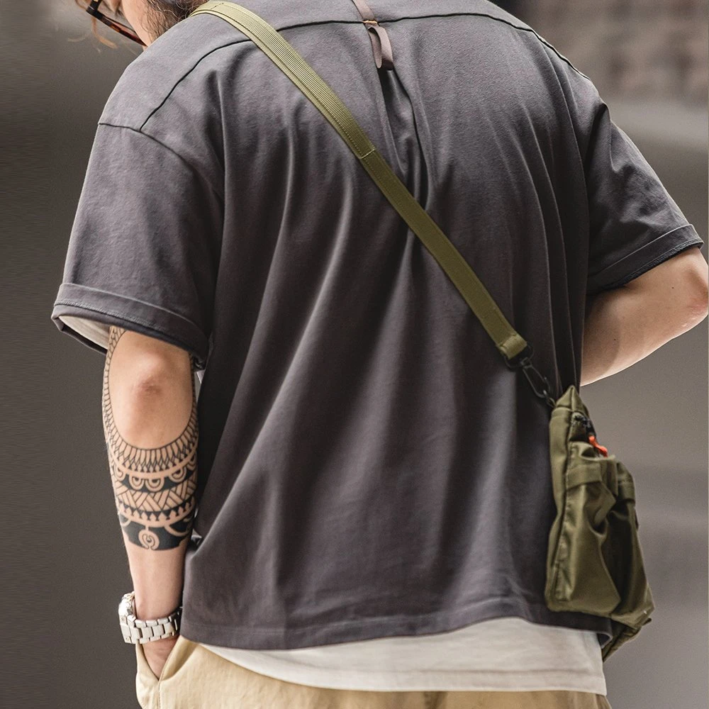 Men's Outdoor Pocket T-Shirt – Breathable Summer Loose Fit Crew Neck Tee