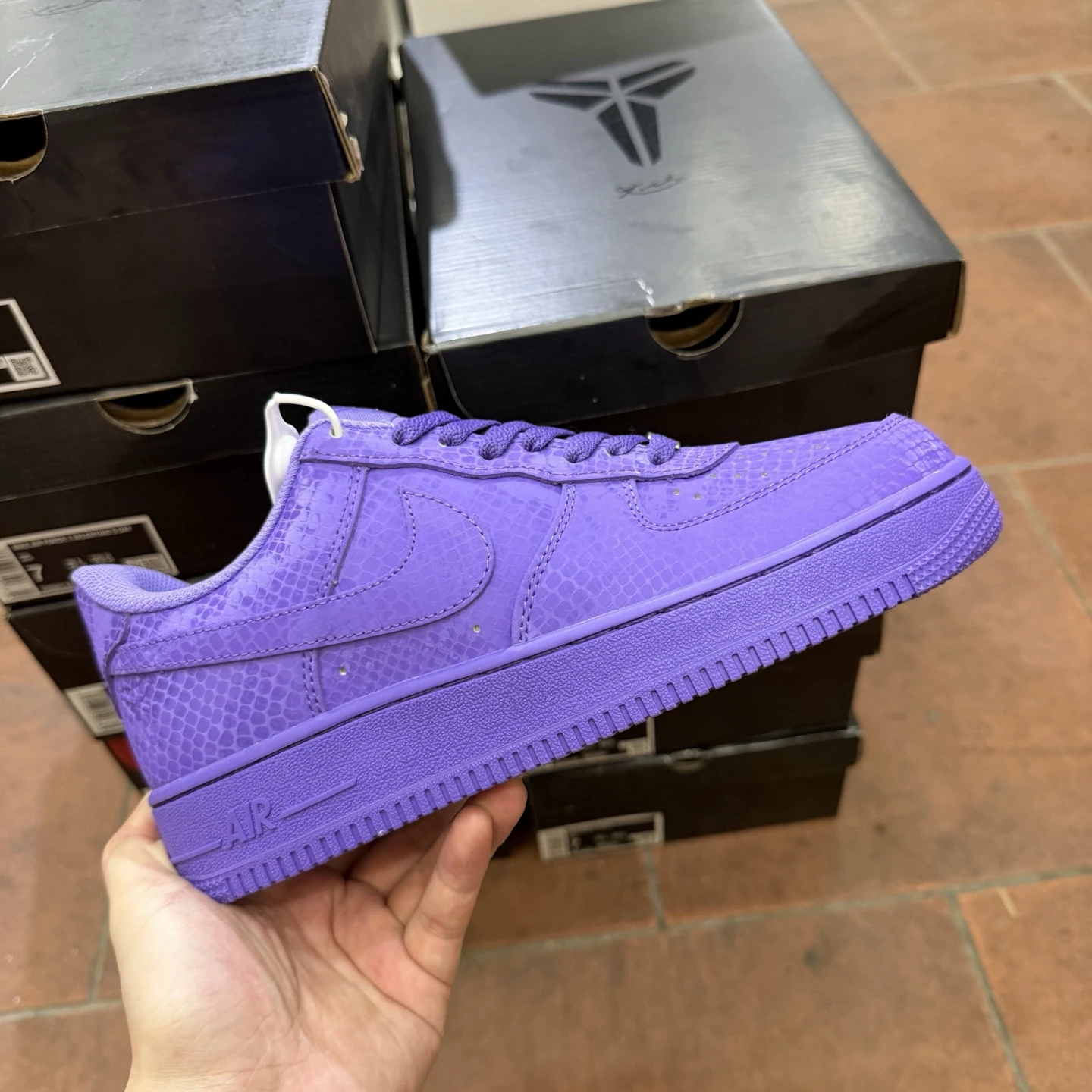 Nike Air Force 1 Low Mamba Edition Sneakers – Purple Snakeskin