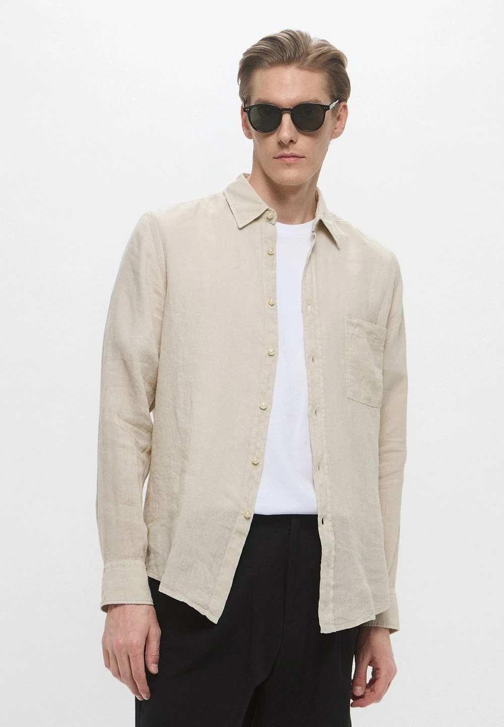 Boss Women's Beige Linen Shirt