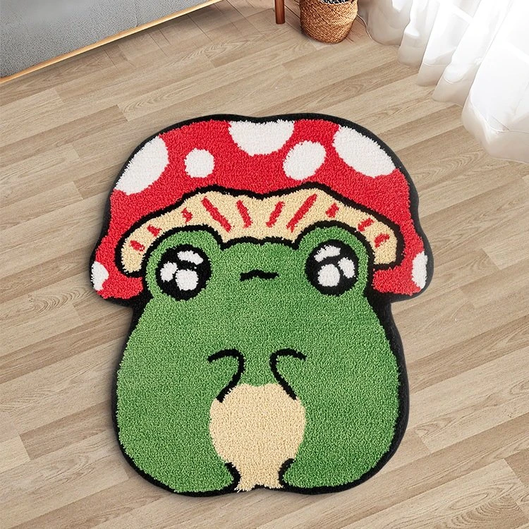 Frog Mushroom Tufted Rug