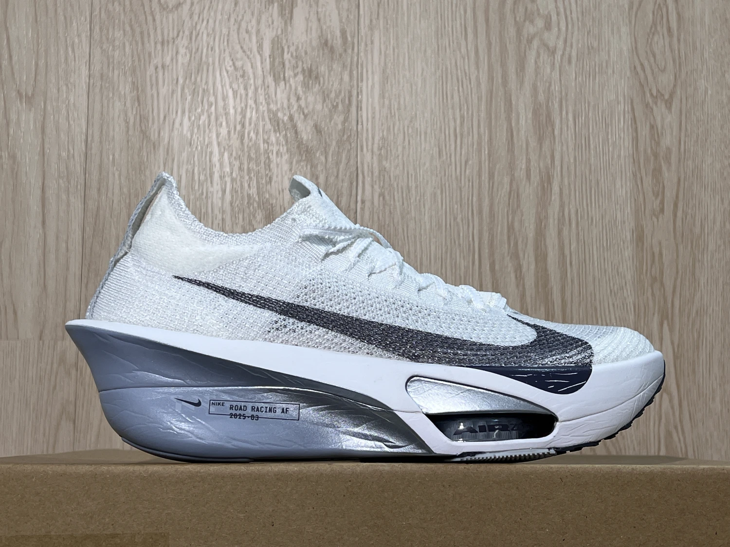 Nike Air Zoom Alphafly 3 Luxury Racing Sneakers – White Silver Black