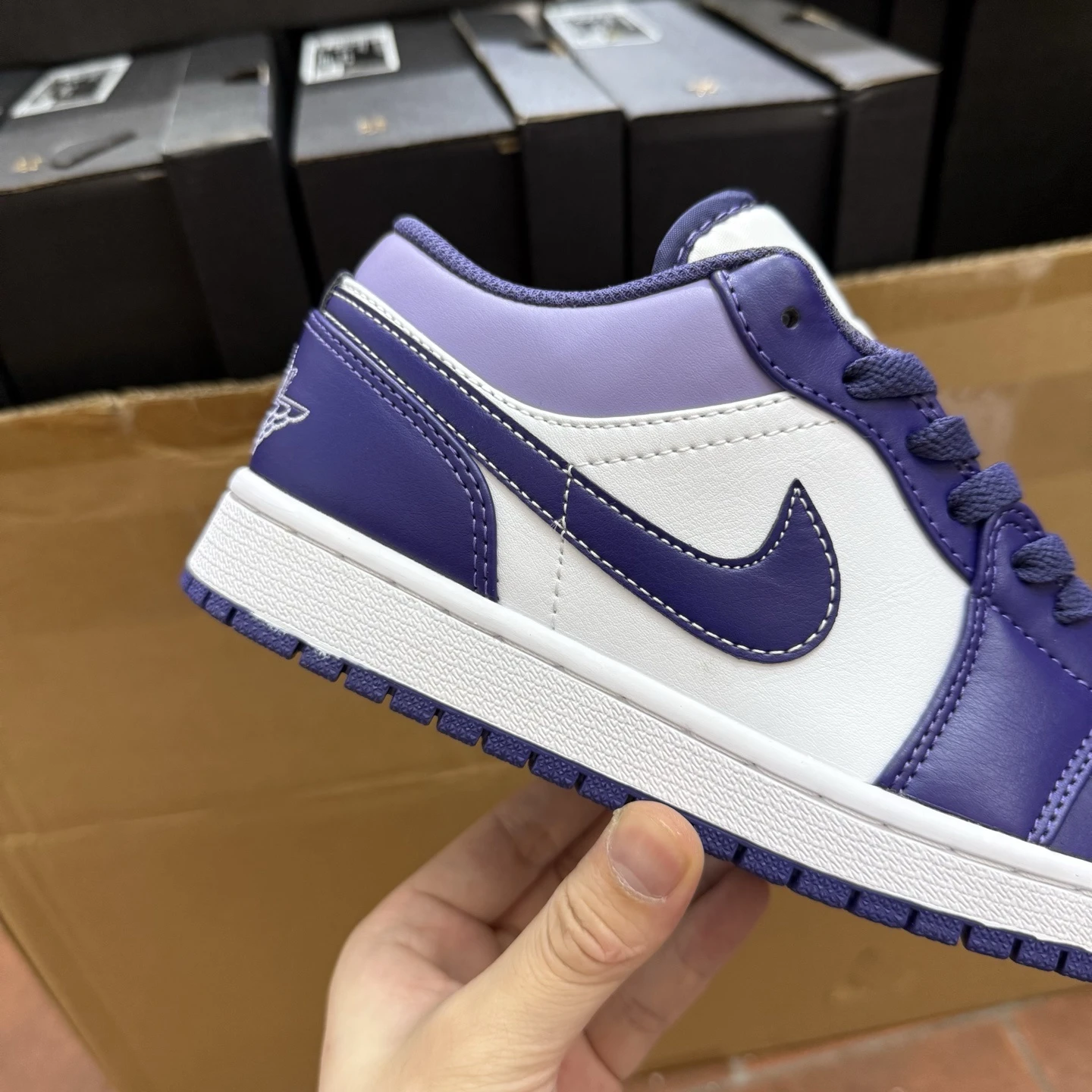 . Air Jordan Low – Royal Purple & White