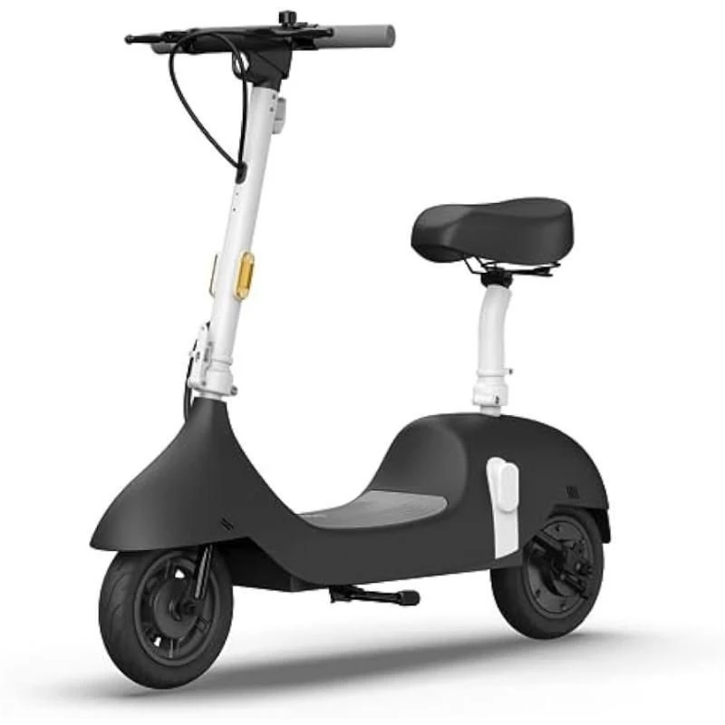 Electric Scooter with Seat, 25-Mile Range & 15.5MPH, Modern Moped Style with Vacuum Tires