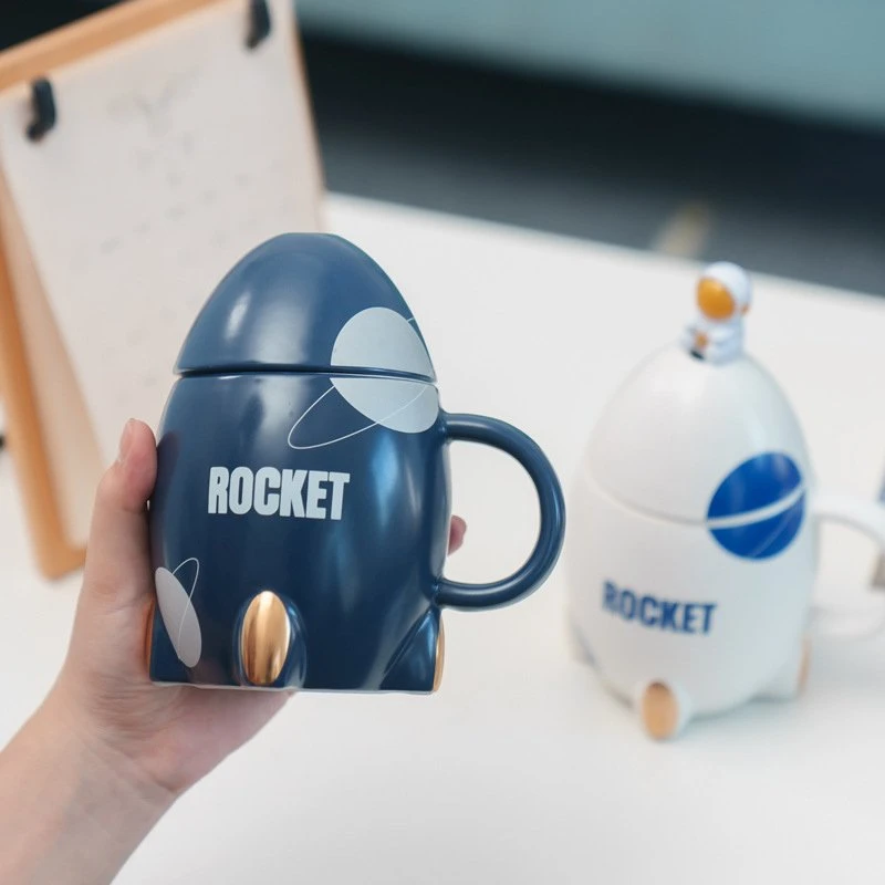 Cartoon Rocket Ceramic Mug
