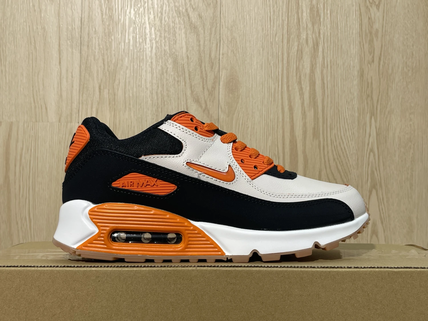 Nike Air Max 90 – White, Black & Safety Orange