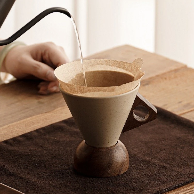 Rustic Funnel-Shaped Coffee Mug