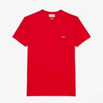 Lacoste Men's Red Pima Cotton T-shirt - Stylish and Comfortable