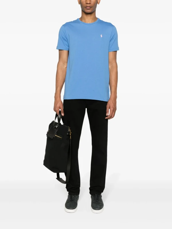 Polo Ralph Lauren Men's Light Blue Cotton T-Shirt – Spring/Summer Collection