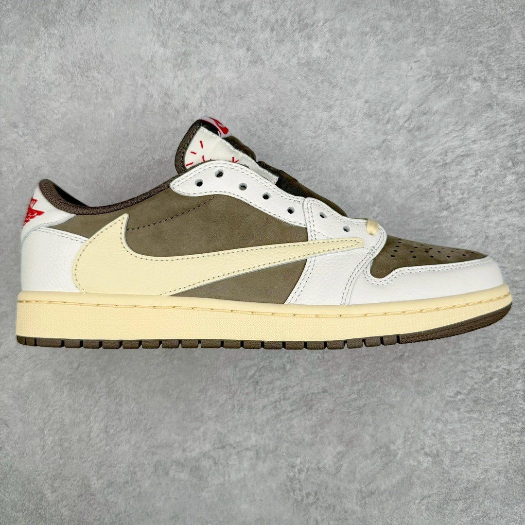 Air Jordan 1 Low x Travis Scott Sneakers – Sail Olive Brown