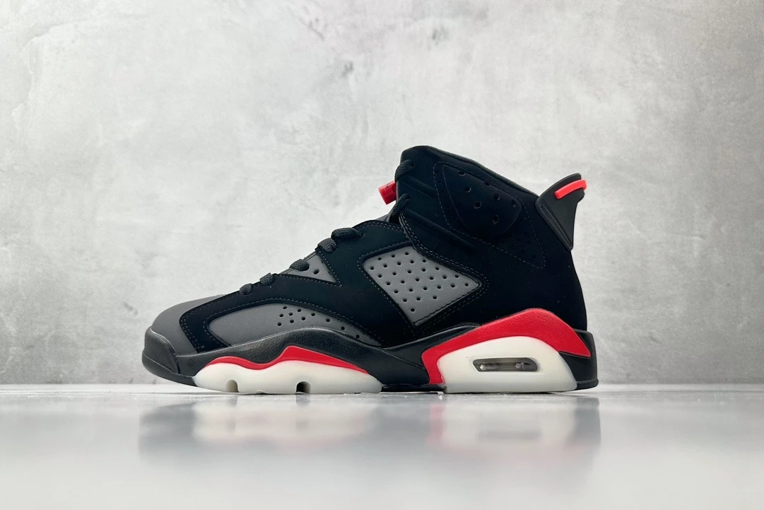 Air Jordan 6 "Black Infrared" Premium Basketball Sneakers