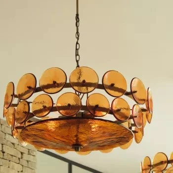 Retro Colored Glass Pendant Light