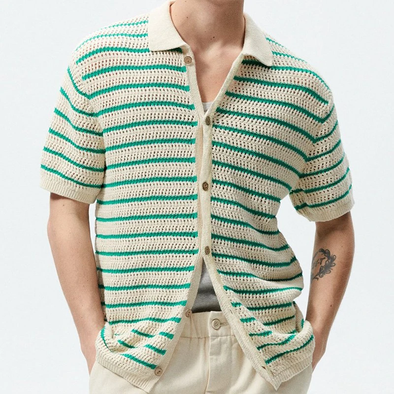 Men's Luxury Summer Knit Polo Shirt