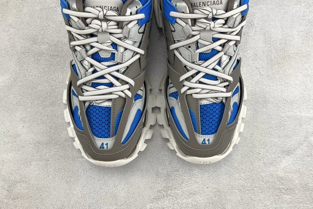 Balenciaga Defender Sneaker Blue Grey White Luxury Trail Shoe