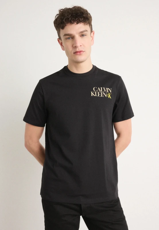 Calvin Klein Jeans Men’s Black Printed Cotton T-Shirt