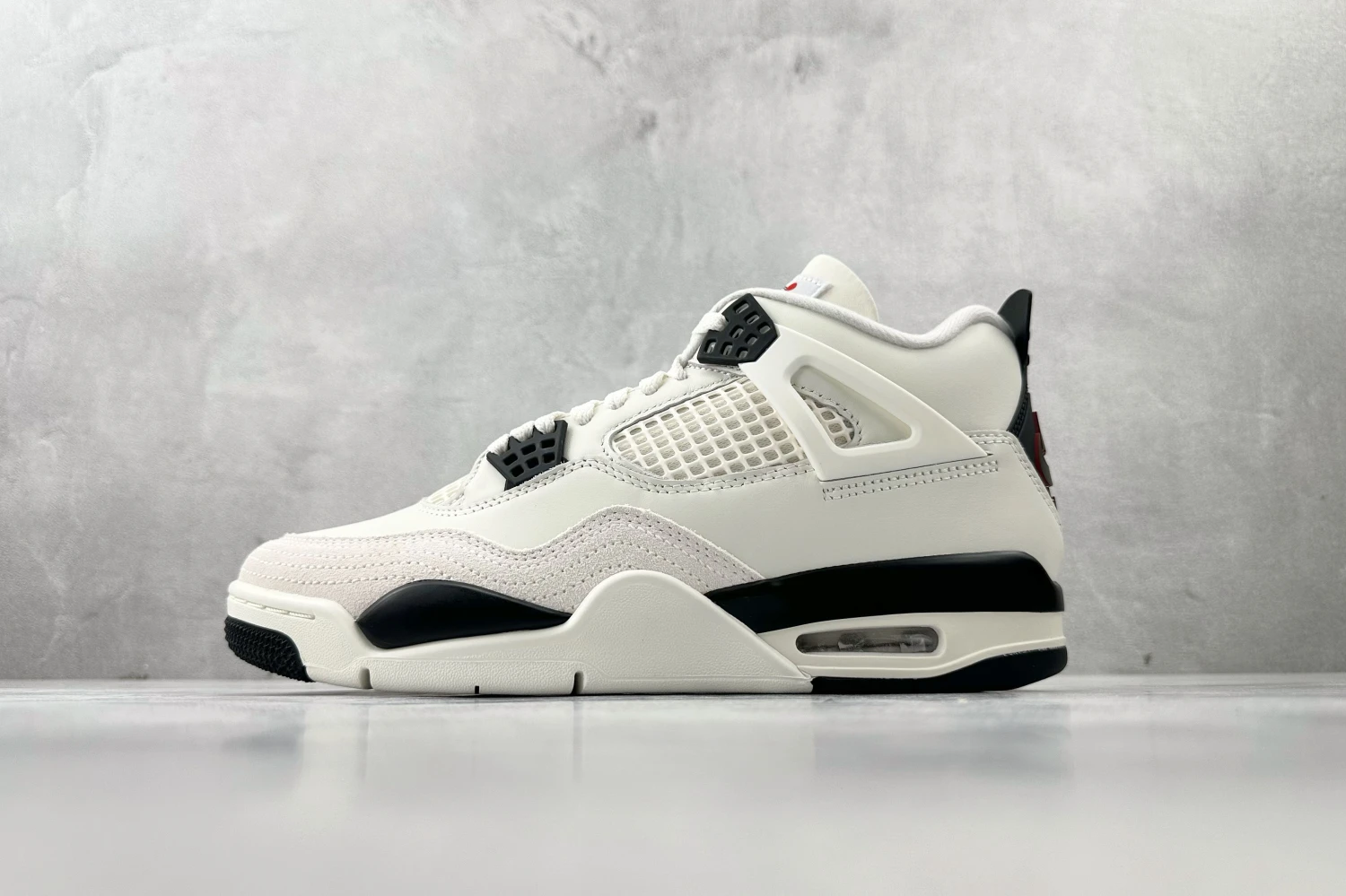 Air Jordan 4 Retro Sneakers – White Black Red Cement
