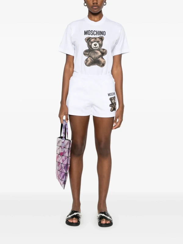 Moschino Maxi Bear Print Cotton T-Shirt